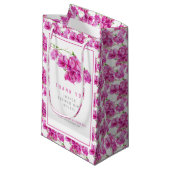 ブーゲンビリア・ピンクの花の女の子jr.結婚式の引き出物 スモールペーパーバッグ (正面アングル)