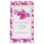 ブーゲンビリア・ピンクの花の女の子jr.結婚式の引き出物 スモールペーパーバッグ (正面)