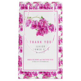 ブーゲンビリア・ピンクの花の女の子jr.結婚式の引き出物 スモールペーパーバッグ