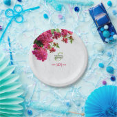 ブーゲンビリア メディテラニアン ギリシャ島 ウェディング ペーパープレート (パーティー)