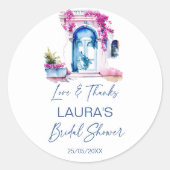 ブーゲンビリア 地中海挙式お祝いギフト ラウンドシール (正面)