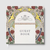 ブーゲンビリーアブルゴーニュ結婚金ゴールドアールヌーボー ゲストブック (正面)