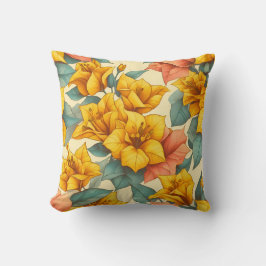 ブーゲンビリーオレンジ色 クッション