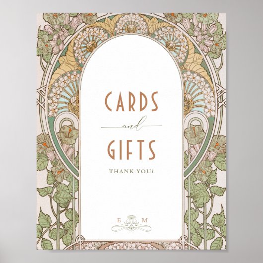 ブーゲンビリーカード&ギフトサインヴィンテージミュシャ ポスター (正面)