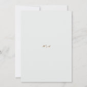 ブーゲンビリーグリーン結婚金ゴールドアールヌーボーミュシャ 招待状 (裏面)