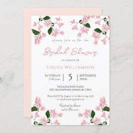 ブーゲンビリーフラワーブライダルシャワー招待 招待状