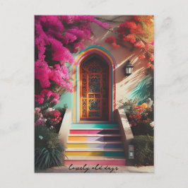 ブーゲンビリーフラワーレトロショット ポストカード