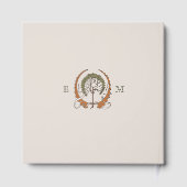 ブーゲンビリーブルゴーニュ焼きオレンジ結婚金ゴールド ゲストブック (裏面)