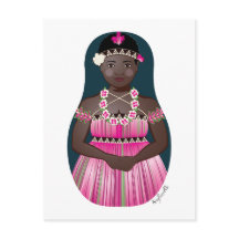 ブーゲンビリーンマトリョシカ葉書