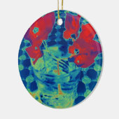 ブーゲンビル画像 セラミックオーナメント (左)