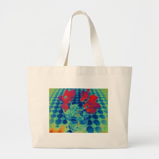 ブーゲンビル画像 ラージトートバッグ (正面)