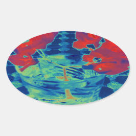 ブーゲンビル画像 楕円形シール