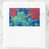 ブーゲンビル画像 長方形シール (バッグ)