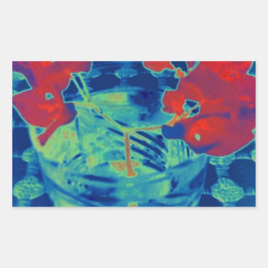 ブーゲンビル画像 長方形シール (正面)