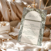 ブーゲンビレアグリーンアールヌーボーミュシャ結婚ズ エンクロージャーカード