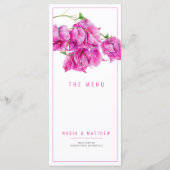 ブーゲンビレアピンク紫の結婚水色 メニュー (裏面)