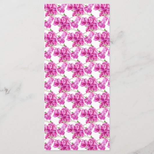 ブーゲンビレアピンク紫の結婚水色 メニュー (裏面)