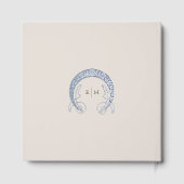 ブーゲンビレアブルー結婚金ゴールドアールヌーボー ゲストブック (裏面)