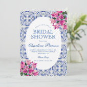 ブーゲンビレアメディテラニアンブルータイルブライダルシャワー 招待状 (スタンド正面)