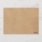 ブーシックな子供時代のフォトを使ったRustic Save the Date ポストカード (裏面)