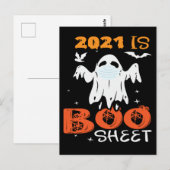 ブーシートおもしろい幽霊ハロウィン葉書 ポストカード (正面/裏面)