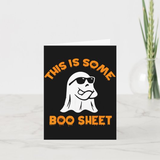 ブーシートがかっこいい！お化けのハロウィン カード (正面)