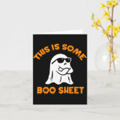 ブーシートがかっこいい！お化けのハロウィン カード (黄色い花)