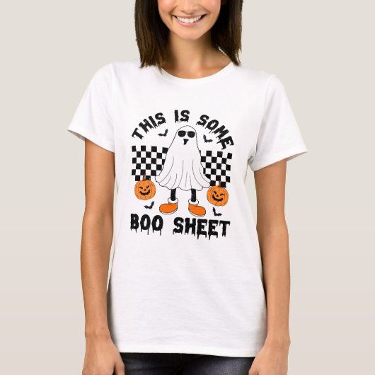 ブーシートがかっこいい!幽霊 Halloween Tシャツ (正面)