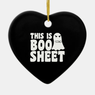 ブーシートの幽霊 おもしろハロウィンコスチューム セラミックオーナメント
