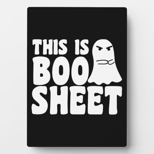 ブーシートの幽霊 ハロウィンのおもしろコスチューム フォトプラーク (正面)