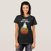 ブーシートゴーストのレトロハロウィン簡単コスチューム Tシャツ (正面フル)