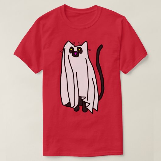 ブーシートハロウィーン猫 Tシャツ (デザイン正面)