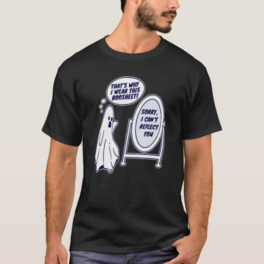 ブーシートブーシート不機嫌な幽霊怒スポックおもしろい Tシャツ (正面)