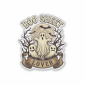 ブーシートラバー ハロウィン おばけ 月 コウモリ_1 シール (正面)