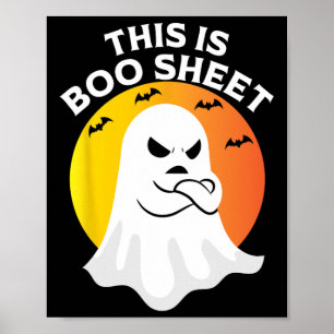ブーシート幽霊レトロハロウィーンの衣装 ポスター