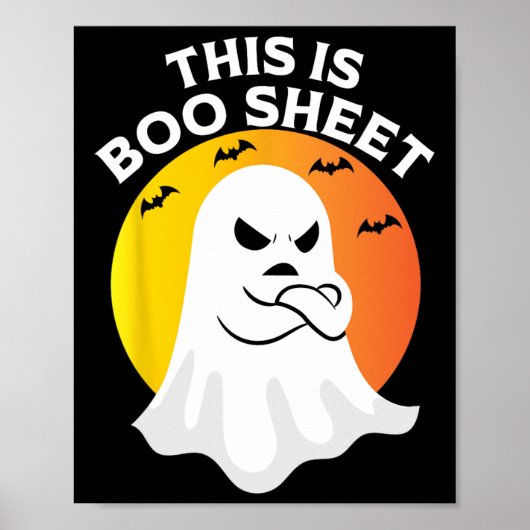 ブーシート幽霊レトロハロウィーンの衣装 ポスター (正面)