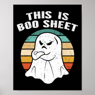 ブーシート幽霊レトロハロウィーンの衣装 ポスター