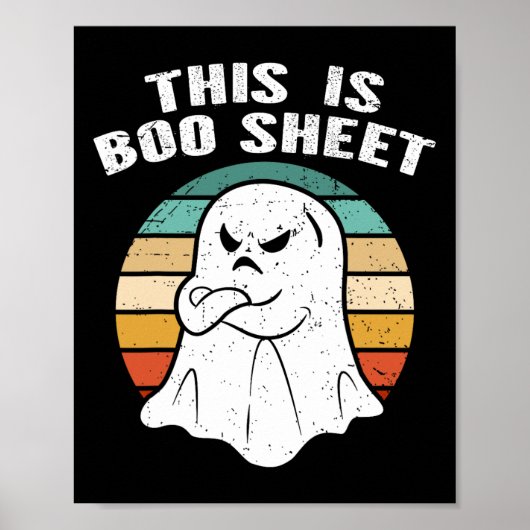 ブーシート幽霊レトロハロウィーンの衣装 ポスター (正面)