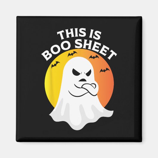 ブーシート幽霊レトロハロウィーンの衣装 マグネット (正面)