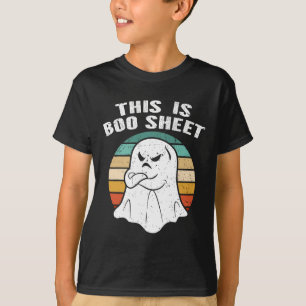 ブーシート幽霊レトロハロウィーンの衣装 Tシャツ
