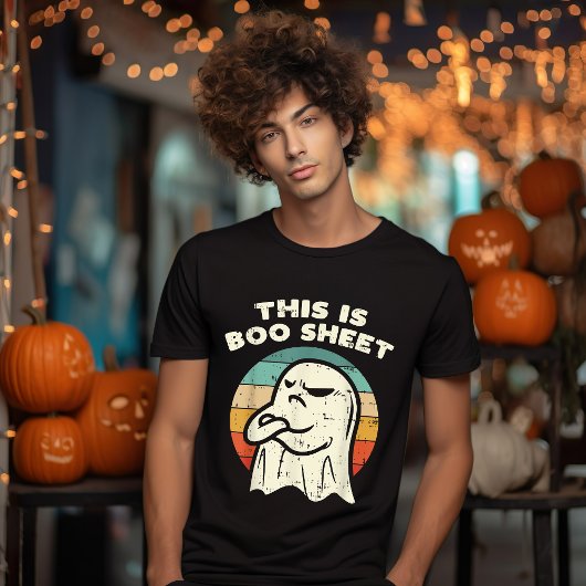 ブーシート幽霊レトロハロウィーンの衣装 Tシャツ