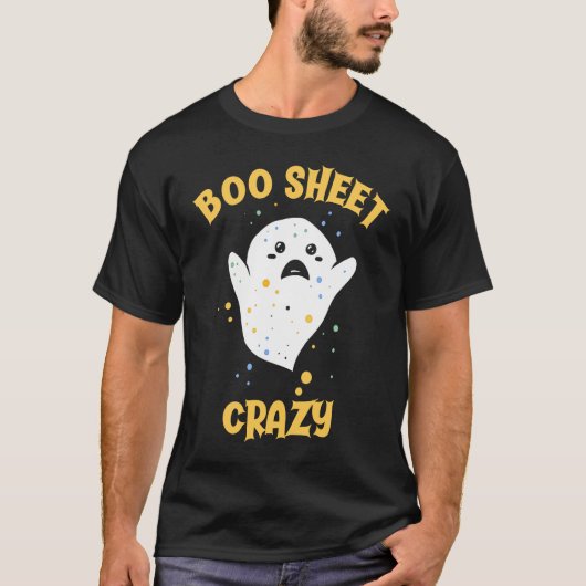ブーシート熱狂するベビー幽霊ハロウィーン Tシャツ (正面)