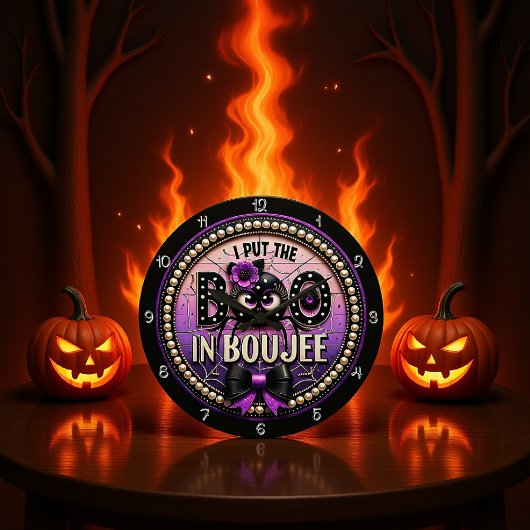 ブージェに本を入れた ラージ壁時計