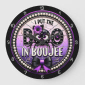 ブージェに本を入れた ラージ壁時計 (正面)