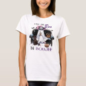 ブージェのハロウィーンの女性のTシャツにブーを入れる Tシャツ (正面)