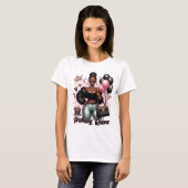 ブージェアフリカンアメリカン女性誕生日クイーン Tシャツ (正面フル)