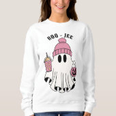 ブージュキュート幽霊ハロウィーン スウェットシャツ (正面)