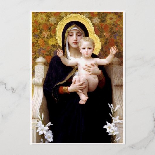 ブージュロー  virgin and child 箔シーズンカード (正面)