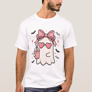 ブージョワゴースト ピンク リボン ハロウィン Tシャツ