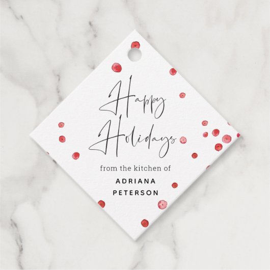 ブージークランベリー焼いたホリデーグッズラベル フェイバータグ (正面)